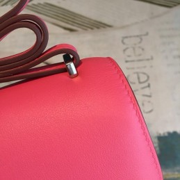 Replica Hermes Pink Constance Mini 18 Palladium Hardware Bag