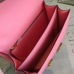 Replica Hermes Pink Constance 24 Gold Hardware Bag
