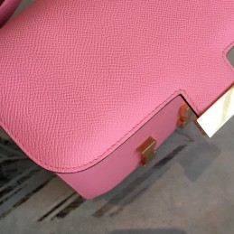 Replica Hermes Pink Constance 24 Gold Hardware Bag