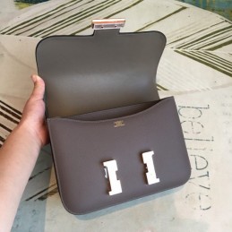 Replica Hermes Dark Brown Constance 24 Gold Hardware Bag