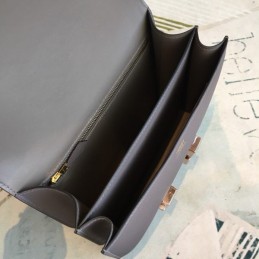 Replica Hermes Dark Brown Constance 24 Gold Hardware Bag