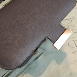 Replica Hermes Dark Brown Constance 24 Gold Hardware Bag