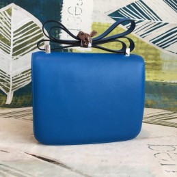 Replica Hermes Electric Blue Constance 24 Palladium Hardware Bag