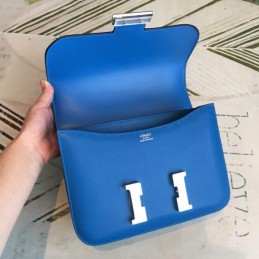 Replica Hermes Electric Blue Constance 24 Palladium Hardware Bag