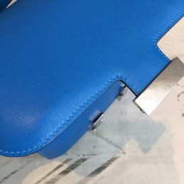 Replica Hermes Electric Blue Constance 24 Palladium Hardware Bag
