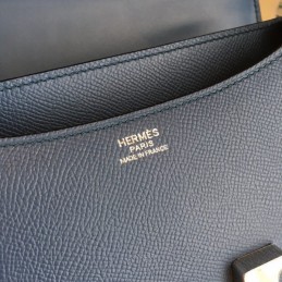 Replica Hermes Blue Constance 24 Palladium Hardware Bag