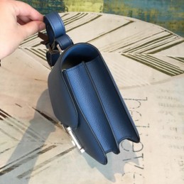 Replica Hermes Blue Constance 24 Palladium Hardware Bag