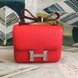 Replica Hermes Red Constance 24 Smooth Leather Bag