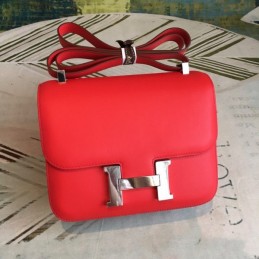 Replica Hermes Red Constance 24 Smooth Leather Bag