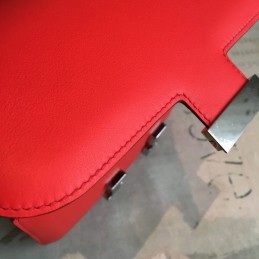 Replica Hermes Red Constance 24 Smooth Leather Bag