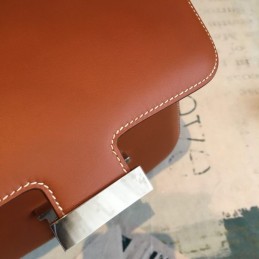 Replica Hermes Brown Constance 24 Palladium Hardware Bag