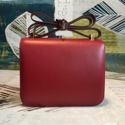 Replica Hermes Red Constance 24 Textured Leather Bag