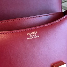 Replica Hermes Red Constance 24 Textured Leather Bag