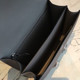 Replica Hermes Dark Gray Constance 24 Palladium Hardware Bag