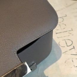 Replica Hermes Dark Gray Constance 24 Palladium Hardware Bag