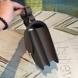 Replica Hermes Dark Gray Constance 24 Palladium Hardware Bag