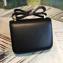 Replica Hermes Black Tan Constance 24 Bag