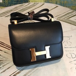Replica Hermes Black Tan Constance 24 Bag