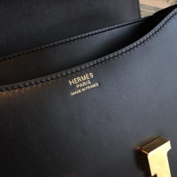 Replica Hermes Black Tan Constance 24 Bag