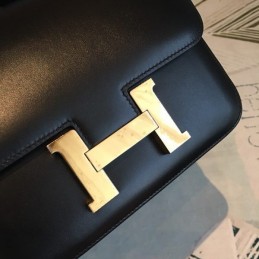 Replica Hermes Black Tan Constance 24 Bag