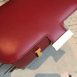 Replica Hermes Red Constance 24 Gold Hardware Bag