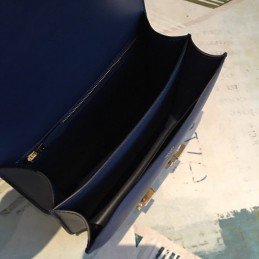 Replica Hermes Blue Constance 24 Smooth Leather Bag