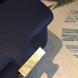 Replica Hermes Blue Constance 24 Smooth Leather Bag