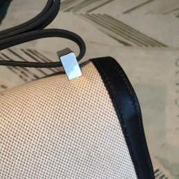 Replica Hermes White Black Constance 24 Palladium Hardware Bag