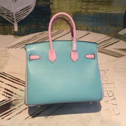Replica Hermes Tan Teal Birkin 25 Bag