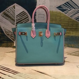 Replica Hermes Tan Teal Birkin 25 Bag