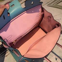 Replica Hermes Tan Teal Birkin 25 Bag