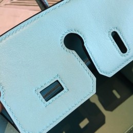 Replica Hermes Teal Birkin 25 Smooth Leather Bag