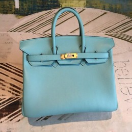 Replica Hermes Teal Tan Birkin 25 Bag