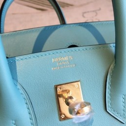 Replica Hermes Teal Tan Birkin 25 Bag