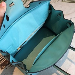 Replica Hermes Teal Tan Birkin 25 Bag
