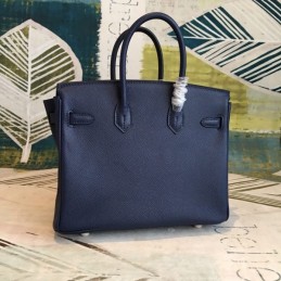 Replica Hermes Navy Birkin 25 Smooth Leather Bag