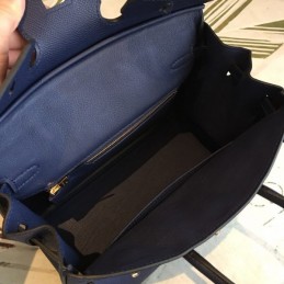 Replica Hermes Navy Birkin 25 Smooth Leather Bag