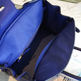 Replica Hermes Blue Birkin 25 Textured Leather Bag