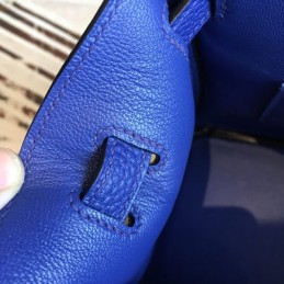 Replica Hermes Blue Birkin 25 Textured Leather Bag