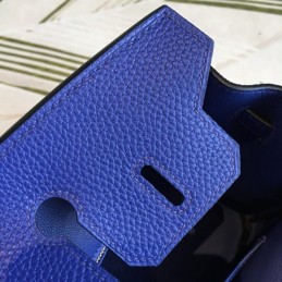 Replica Hermes Blue Birkin 25 Textured Leather Bag