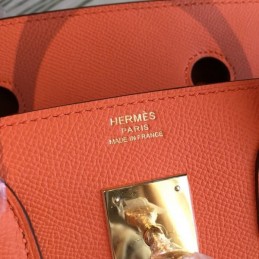 Replica Hermes Orange Birkin 30 Smooth Leather Bag