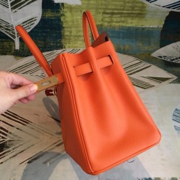 Replica Hermes Orange Birkin 30 Smooth Leather Bag
