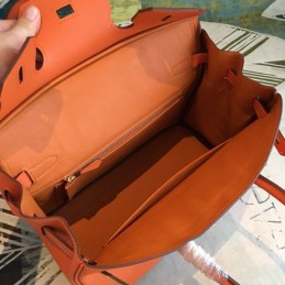 Replica Hermes Orange Birkin 30 Smooth Leather Bag