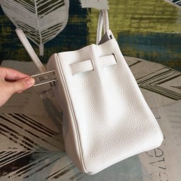 Replica Hermes White Birkin 30 Palladium Hardware Bag