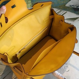 Replica Hermes Yellow Birkin 30 Textured Leather Bag