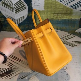 Replica Hermes Yellow Birkin 30 Textured Leather Bag