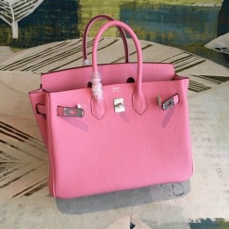 Replica Hermes Red Birkin 30 Textured Leather Bag