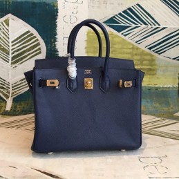 Replica Hermes Navy Birkin 30 Bag