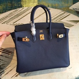 Replica Hermes Navy Birkin 30 Bag