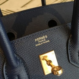 Replica Hermes Navy Birkin 30 Bag